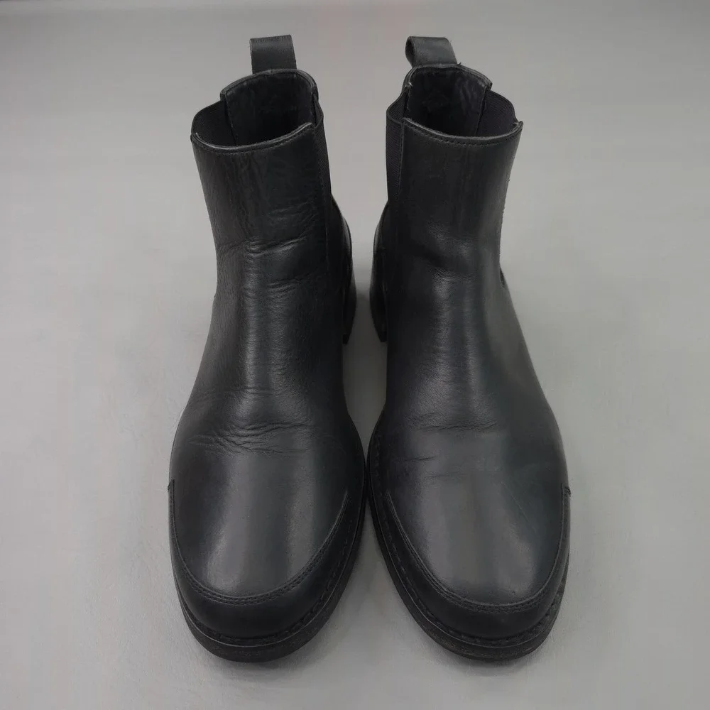 Cole Haan Boots Mens 8.5 Black Leather Air Chelsea Ankle Lug Sole Pull On